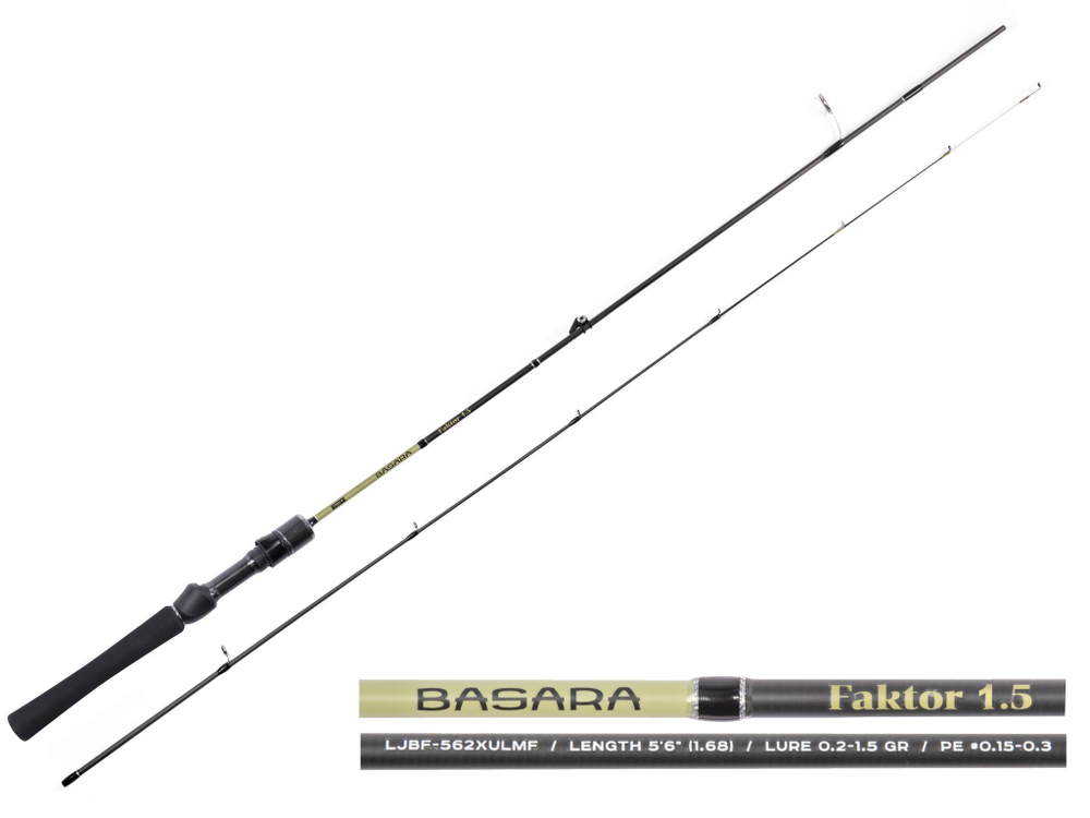 Спиннинг LUCKY JOHN Basara Faktor 1.5 5.6" (168 см, 0.2-1,5 г, арт. LJBF-562XULMF)