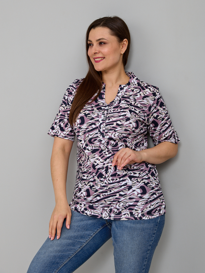 Блузка БЛ-122/кофе-этника