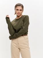 Лонгслив свободного кроя в цвете хаки