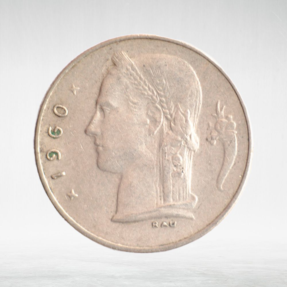 Belgium, 1 Franc (French Text), 1960, VF