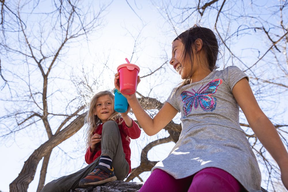 Детский стакан одностенный Klean Kanteen Kid Cup Straw Lid 10oz (296 мл) Rouge Red с трубочкой