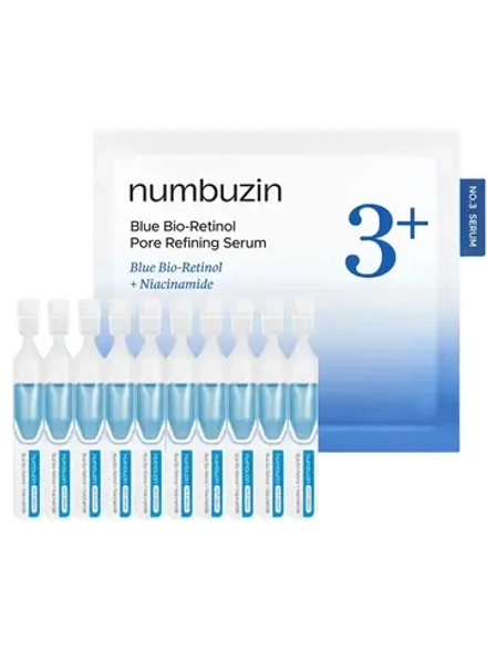 Numbuzin Сыворотка с ретинолом для сужения пор No.3 Blue Bio-Retinol Pore Refining Serum 1.3 мл х 10 шт