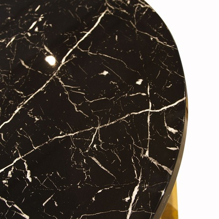 Стол обеденный Ist Casa Амали, 110х110х75 см, черный мрамор