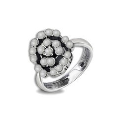 "Розалинта" кольцо в серебряном покрытии из коллекции "Жемчужный сад" от Jenavi