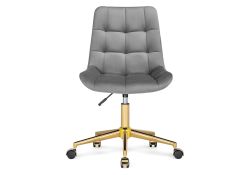 Компьютерное кресло Честер темно-серый / золото