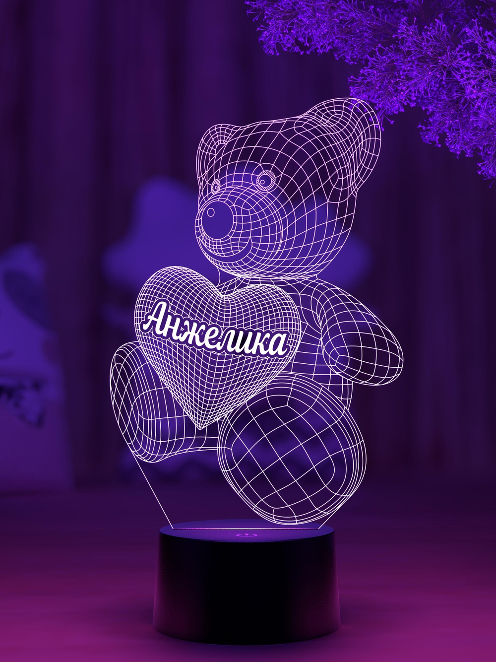 Ночник "Мишка с именем Анжелика"