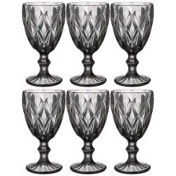 НАБОР БОКАЛОВ ДЛЯ ВИНА "РОМБО" 6ШТ. СЕРИЯ "MUZA COLOR" 320МЛ. / В=17 СМ. (КОР=4НАБ.)