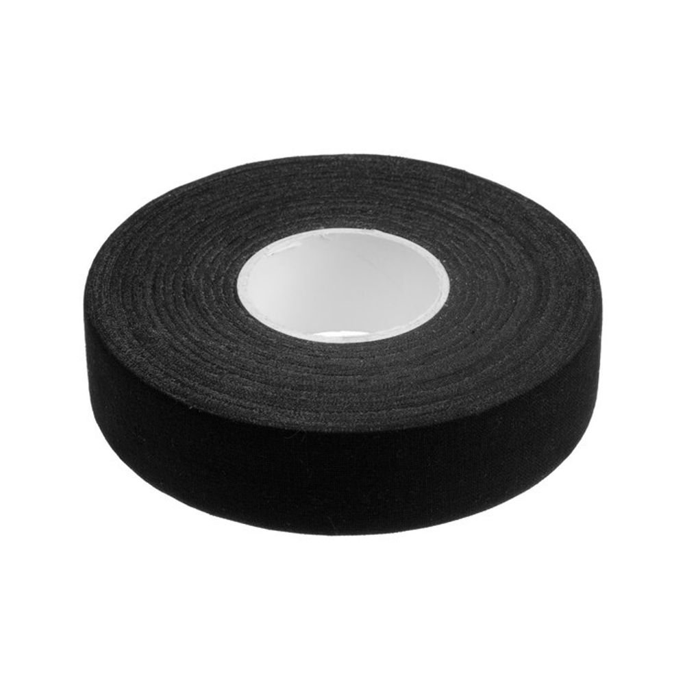 Лента клейкая ТУНДРА, тканевая, хоккейная, черная, 300 мкм, 24 мм х 25 м