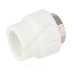Муфта PP-R комбинированная белая Дн 110х4" ВР под ключ VALFEX 10134110