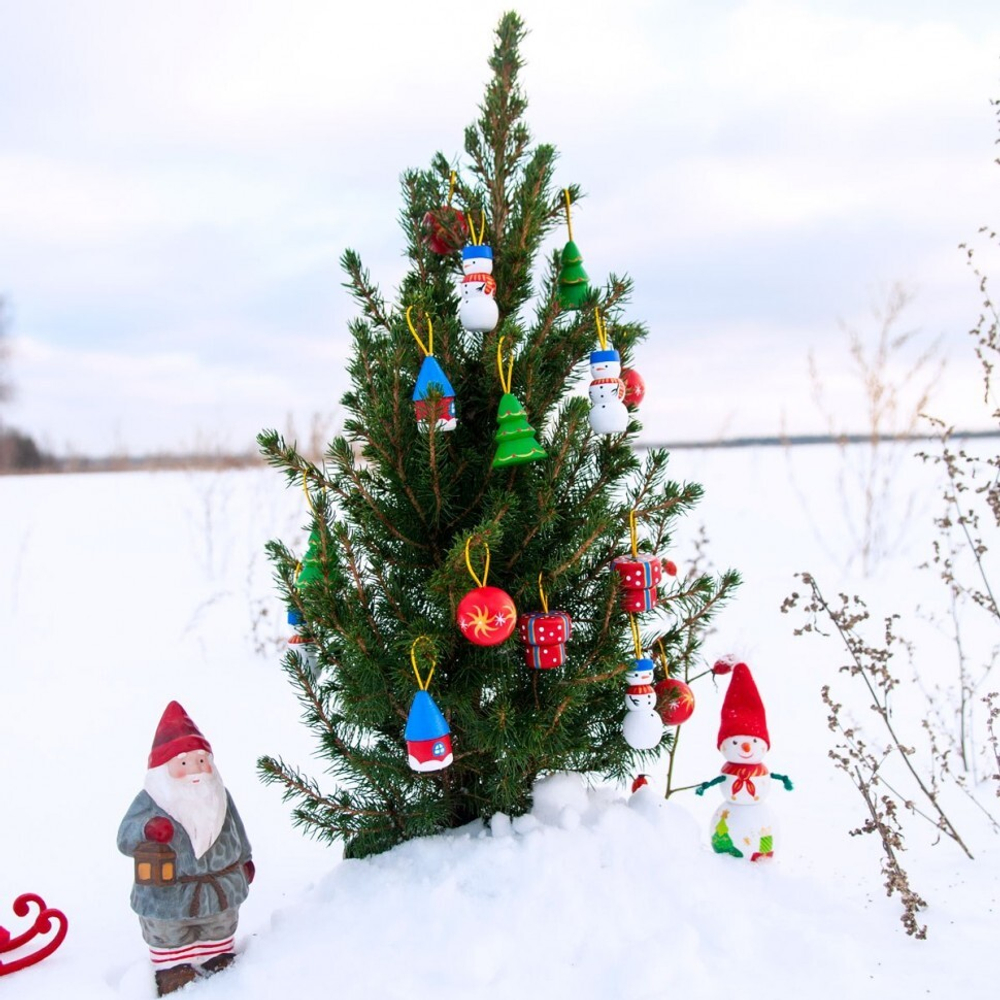 Большой набор елочных украшений