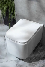Унитаз Boheme Mane 970-SET-W безободковый, с крышкой микролифт, белый глянцевый