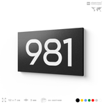 Номер на дверь 981, табличка на дверь для офиса, квартиры, кабинета, аудитории, склада, черная 120х70 мм, Айдентика Технолоджи