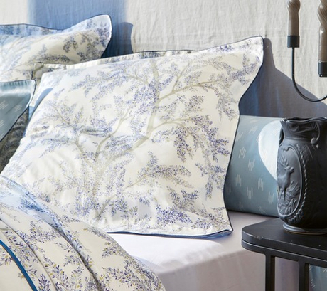 Постельное белье 2 спальное евро Blanc des Vosges Broceliande Cobalt