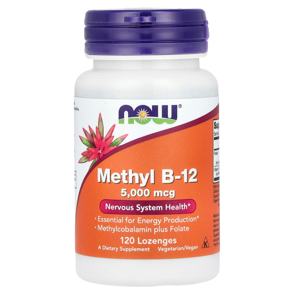 NOW Foods, метил B12, 5000 мкг, 120 пастилок