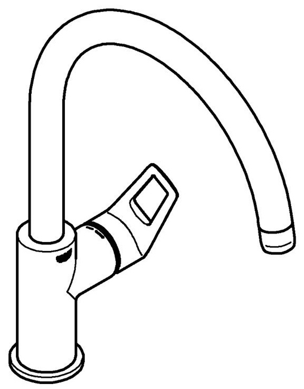 Смеситель GROHE BauLoop однорычажный для мойки DN 15, хром (31232001)