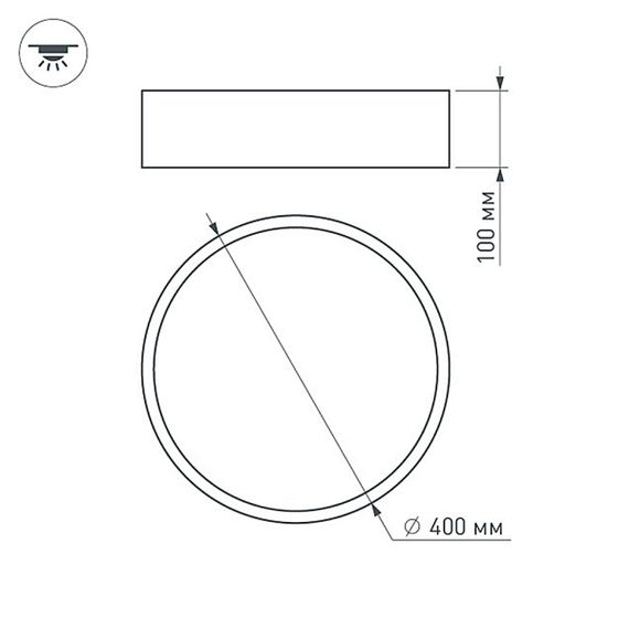 Трековый светодиодный светильник для магнитного шинопровода Arlight Mag-Laser-45-L480-27W Warm3000 032648