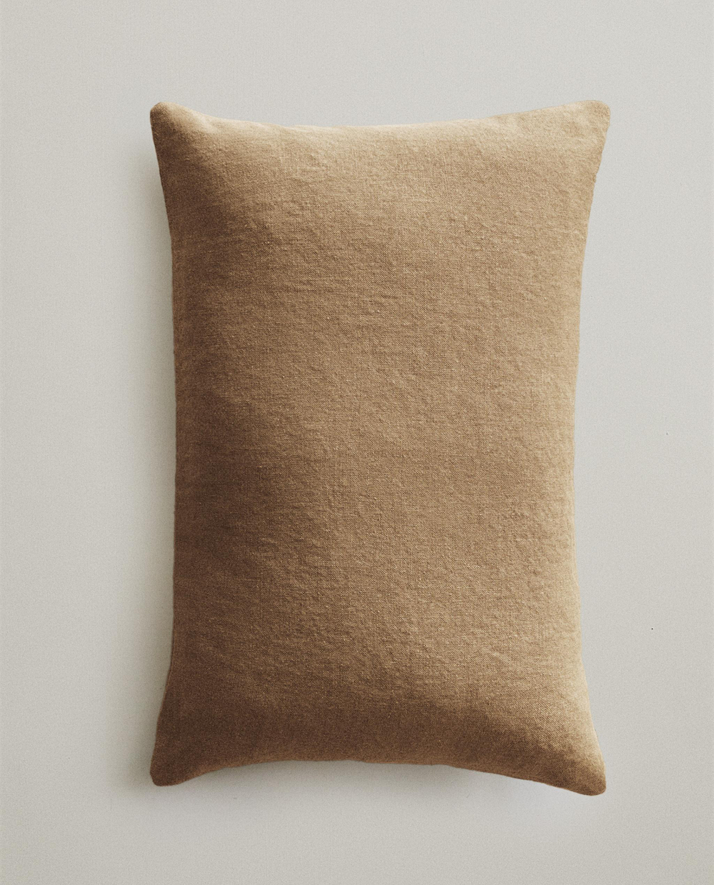 Zara Home наволочка декоративная из льна, коричневый, 40x60 см