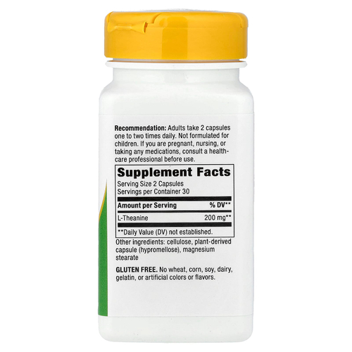 Nature's Way, L-теанин, 60 веганских капсул (100 мг на капсулу)