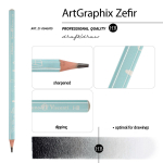 Карандаш ч/г НВ пластиковый корпус "ArtGraphix Zefir. Облачка" (Bruno Visconti)