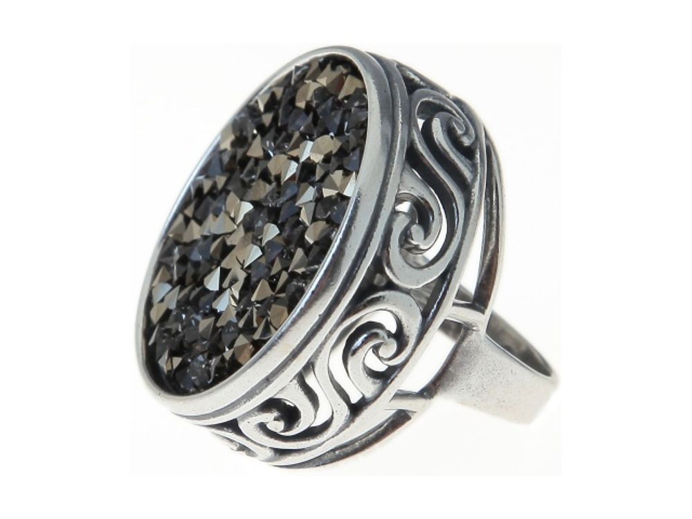 &quot;Лупус&quot; кольцо в серебряном покрытии из коллекции &quot;Шик&quot; от Jenavi