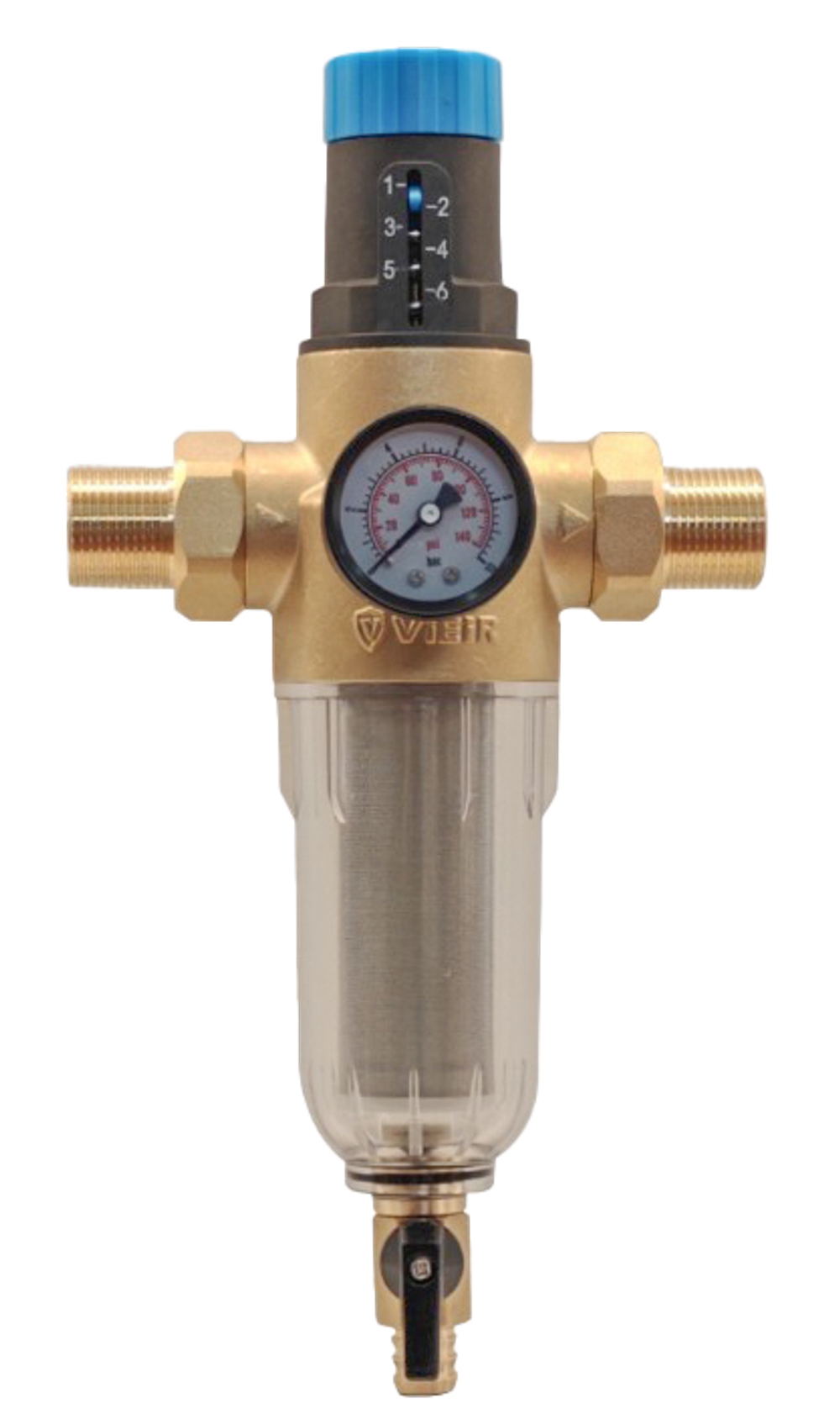 Фильтр с регулятором давления 3/4 для ХОЛОДНОЙ воды  ViEiR  (10/1шт).