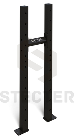 Стеллажная стойка - двойная с перемычкой (к-кт) Н=1160 мм