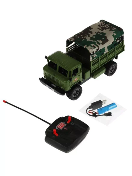 Игрушечный транспорт на р/у ГАЗ 66 детский звук свет 25 см