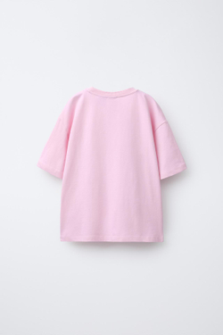 ZARA ФУТБОЛКА С ПРИНТОМ NIRVANA ®, РОЗОВЫЙ