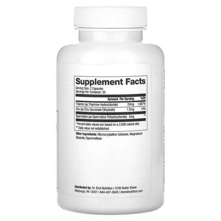 Витамины группы B Dr. Emil Nutrition, Спермидин, 2,5 мг, 60 капсул