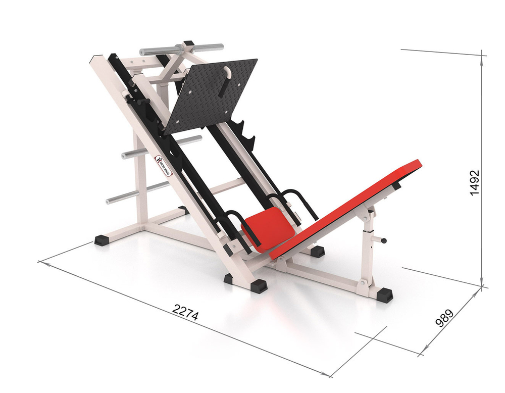 Жим ногами на свободных весах Белый