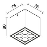 Уличный потолочный светильник Outdoor O309CL-L8GF3K