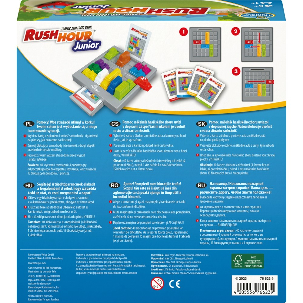 Настольная логическая игра ThinkFun 766239 Час пик Junior Rush Hour 766239 — фото 4
