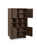 Высокий 4-дверный буфет Norlen из орехового шпона