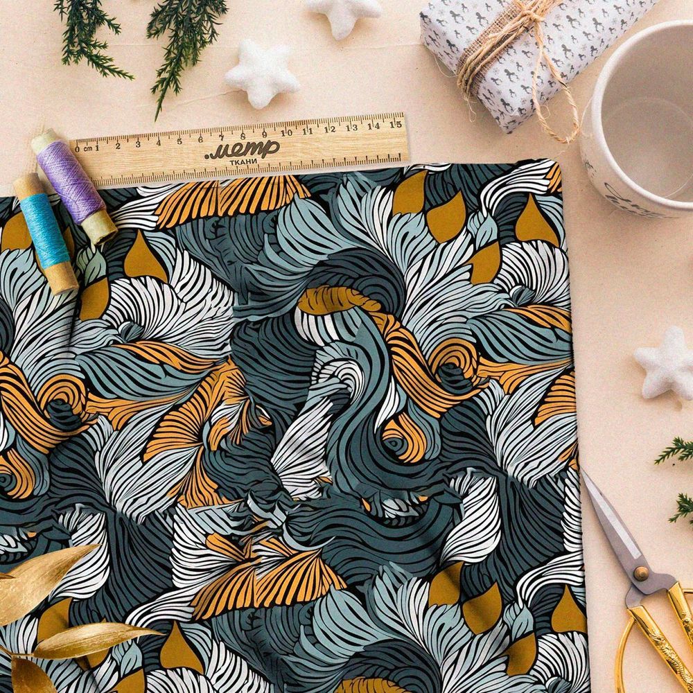 Ткань премиум шифон чудеса вдохновенья