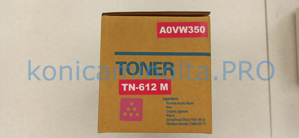 Тонер TN-612M совместимый для Konica Minolta пурпурный A0VW350