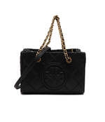 Кожаная сумка через плечо Fleming Soft Mini Chain TORY BURCH - черный(152334)