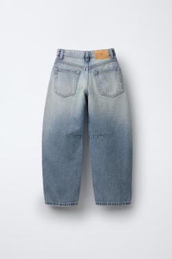 ZARA ДЖИНСЫ СВОБОДНОГО КРОЯ, ГОЛУБОЙ