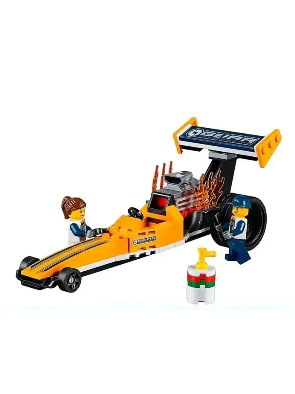 Конструктор Грузовик для перевозки драгстера 345 дет 10650