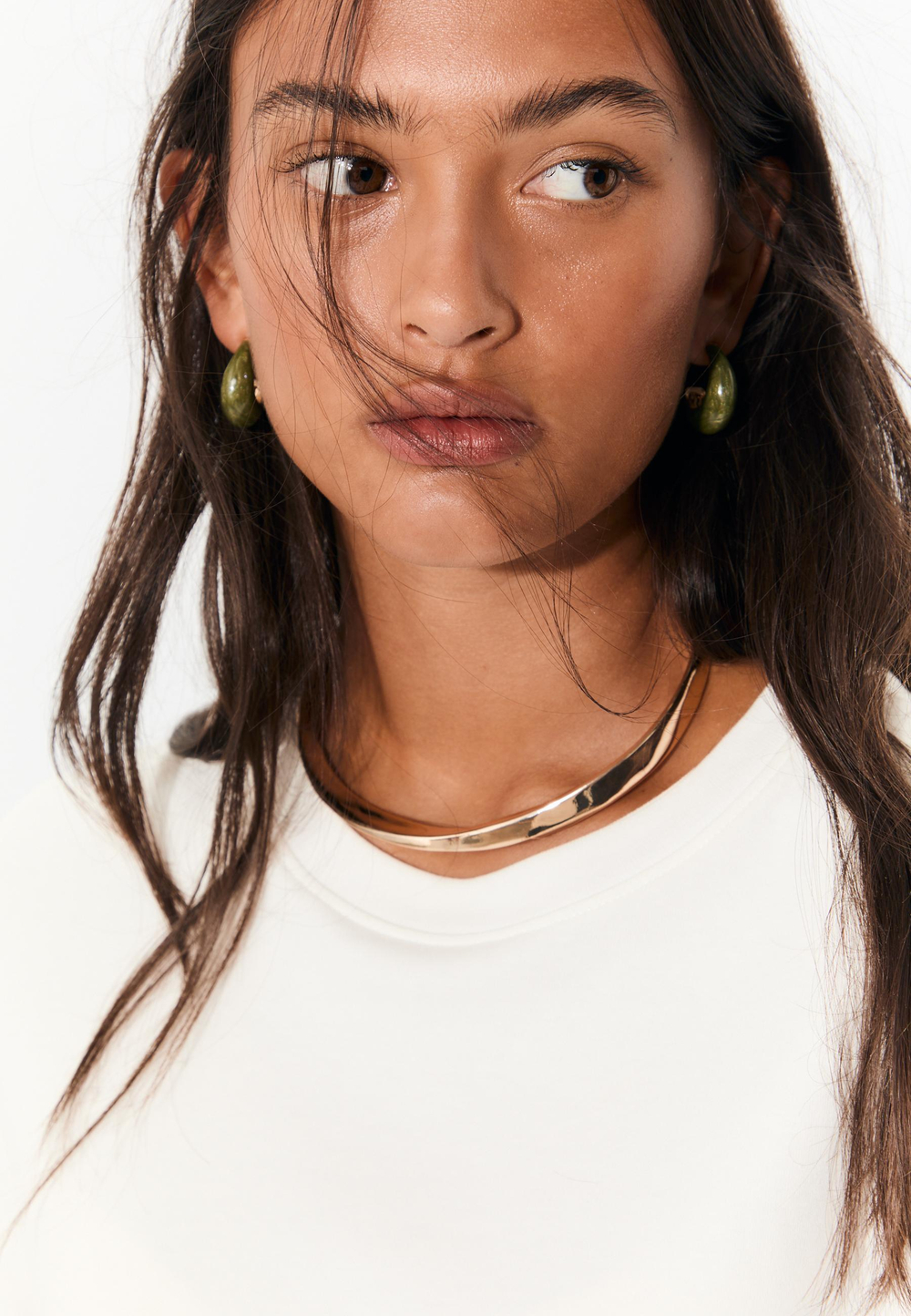 STRADIVARIUS Жесткий металлический чокер, золотой