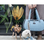 111 Сумка авиа "Фаворит" , джинсовая / сумка-переноска для САМОЛЕТА Puppy Angel / DENIM "Herringbone Travel Carrier"