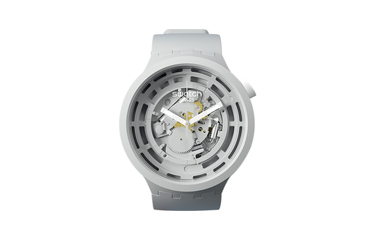 SWATCH BIOCERAMIC C-Grey SB03M100 47mm Skeleton Watch SB03M100