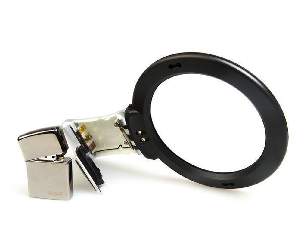 Лупа настольная с ручкой и подсветкой Veber MG1713-1, 2x-4x, 100 мм