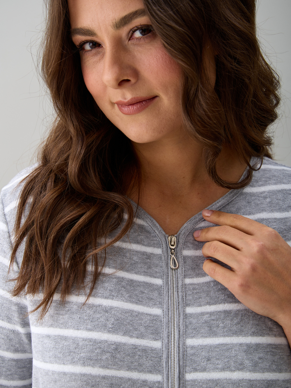 Халат Хм-562/серый-полоса-и