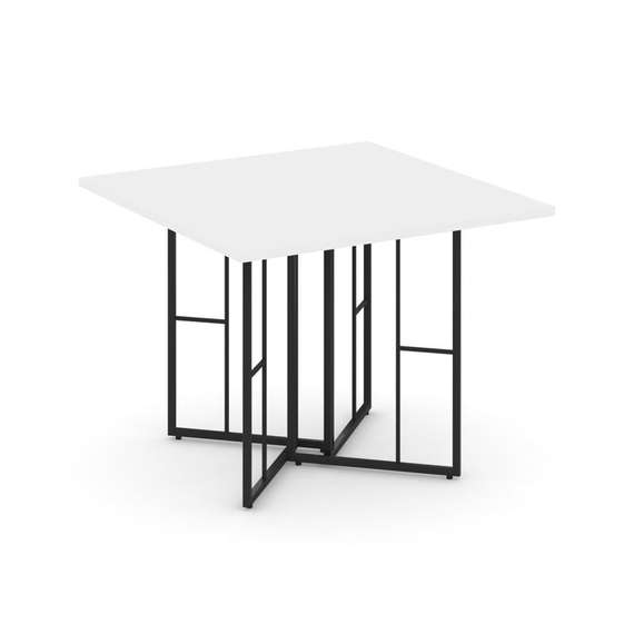 Rift Direct Стол переговорный RF.SPRG-001 Белый Бриллиант/Металл Черный 980*980*750