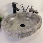 Каменная раковина из мрамора Erozy Grey EM-04749 (51*41*15) 0188 из натурального камня