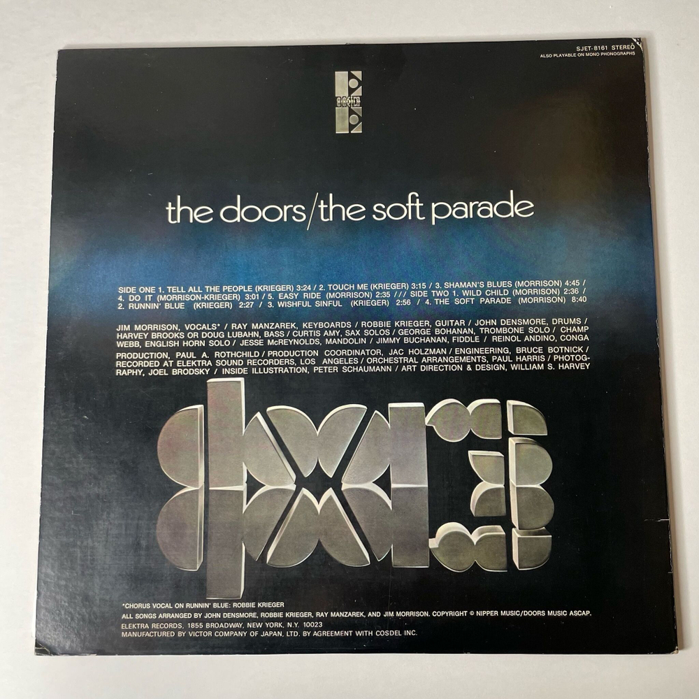 Винтажная виниловая пластинка LP The Doors The Soft Parade (Japan 1969) (No Obi)