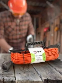 Удлинитель силовой ЭРА UFx-1-2x1.5-50m на рамке без заземления 1 розетка 50м ПВС 2х1.5мм2