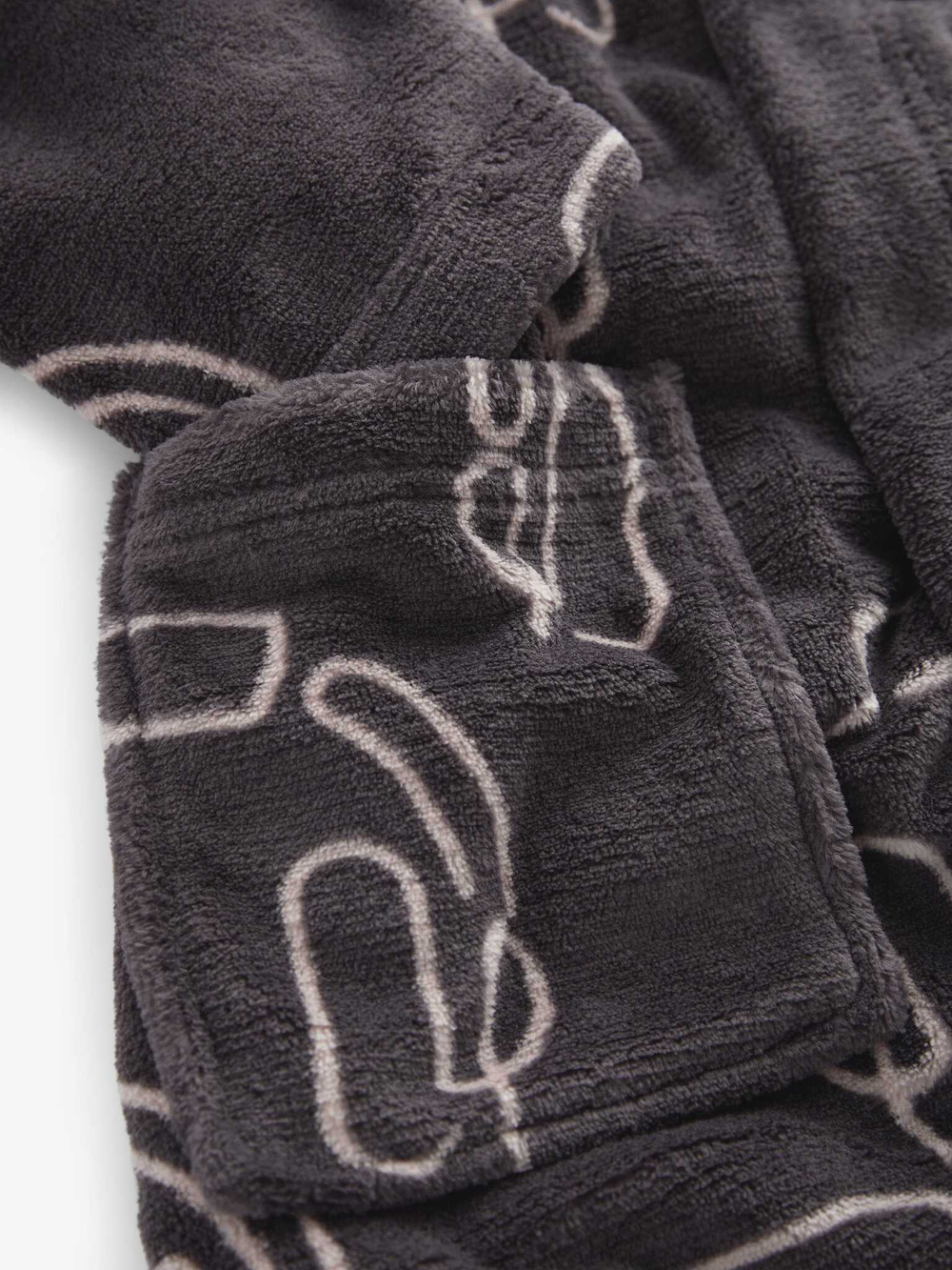 Халат флисовый для мальчика Next N23-837, Темно-серый