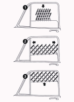 Решетка вентиляционная Trixie "Ventilation Lattice", для автомобиля, пластик, 30-110см, чёрная