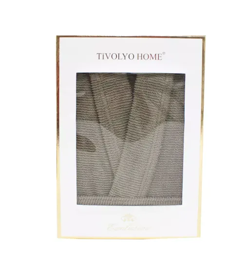 Мужской  махровый халат  NATURAL SLIM  хаки Tivolyo Home